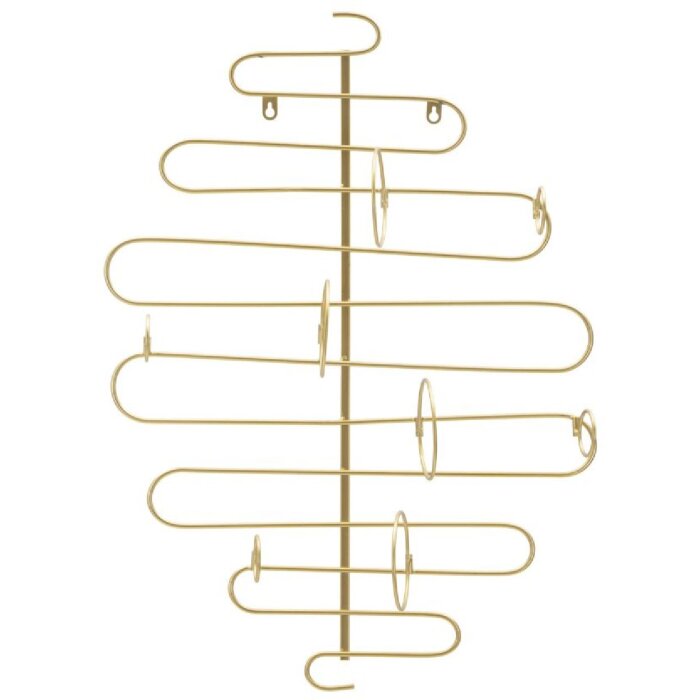 Mauro Ferretti portabottiglie da parete Alid 53x13x72 cm oro per 4 bottiglie