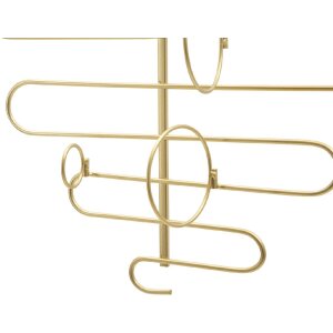 Mauro Ferretti portabottiglie da parete Alid 53x13x72 cm oro per 4 bottiglie
