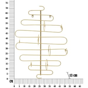 Mauro Ferretti portabottiglie da parete Alid 53x13x72 cm oro per 4 bottiglie