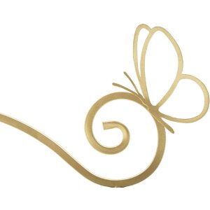 Mauro Ferretti staffa da parete butterfly set 2 pezzi 41,5x18x21 cm oro