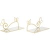 Mauro Ferretti staffa da parete butterfly set 2 pezzi 41,5x18x21 cm oro