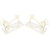 Mauro Ferretti staffa da parete butterfly set 2 pezzi 41,5x18x21 cm oro