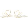 Mauro Ferretti console da parete set di cuori 2 pezzi 41,5x18x21 cm oro