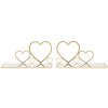 Mauro Ferretti console da parete set di cuori 2 pezzi 41,5x18x21 cm oro