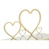 Mauro Ferretti console da parete set di cuori 2 pezzi 41,5x18x21 cm oro