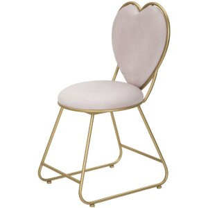 Mauro Ferretti sedia cuore 37x47x80 cm oro rosa