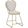 Mauro Ferretti sedia cuore 37x47x80 cm oro rosa