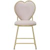 Mauro Ferretti sedia cuore 37x47x80 cm oro rosa