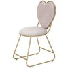 Mauro Ferretti sedia cuore 37x47x80 cm oro rosa