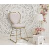 Mauro Ferretti sedia cuore 37x47x80 cm oro rosa