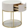 Mauro Ferretti comodino Montpellier Ø 42x48 cm oro crema bianco