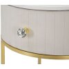 Mauro Ferretti comodino Montpellier Ø 42x48 cm oro crema bianco