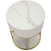 Mauro Ferretti comodino Montpellier Ø 42x48 cm oro crema bianco