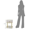 Mauro Ferretti comodino Montpellier Ø 42x48 cm oro crema bianco