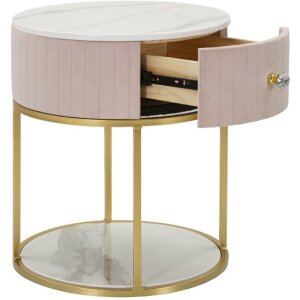 Mauro Ferretti comodino Montpellier Ø 42x48 cm oro rosa