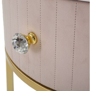 Mauro Ferretti comodino Montpellier Ø 42x48 cm oro rosa