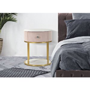Mauro Ferretti comodino Montpellier Ø 42x48 cm oro rosa