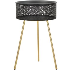 Mauro Ferretti tavolino Blacky Ø 40x65 cm oro nero