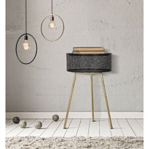 Mauro Ferretti tavolino Blacky Ø 40x65 cm oro nero