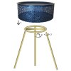 Mauro Ferretti tavolino Blacky Ø 40x65 cm oro nero