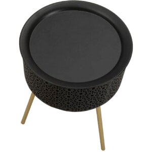 Mauro Ferretti tavolino Blacky Ø 35x50 cm oro nero
