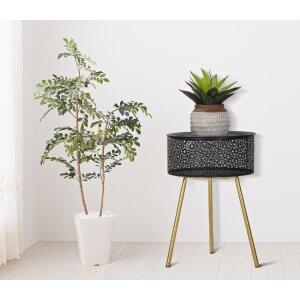 Mauro Ferretti tavolino Blacky Ø 35x50 cm oro nero