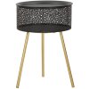 Mauro Ferretti tavolino Blacky Ø 35x50 cm oro nero
