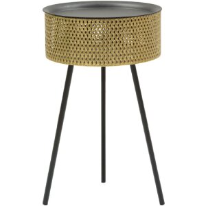 Mauro Ferretti Tavolino Glovy Ø 40x65 cm oro nero