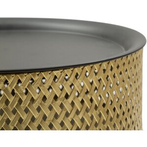Mauro Ferretti Tavolino Glovy Ø 40x65 cm oro nero