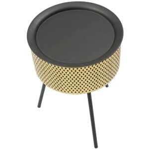 Mauro Ferretti Tavolino Glovy Ø 35x50 cm oro nero