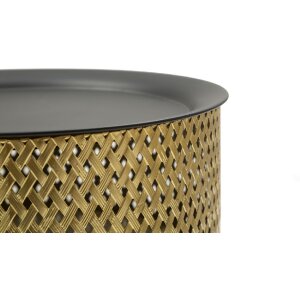 Mauro Ferretti Tavolino Glovy Ø 35x50 cm oro nero