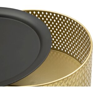 Mauro Ferretti Tavolino Glovy Ø 35x50 cm oro nero