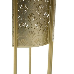 Mauro Ferretti Golvy set di 2 portafiori Ø 21x40 e 19x22 cm oro