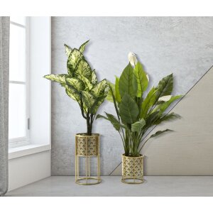 Mauro Ferretti Golvy set di 2 portafiori Ø 21x40 e 19x22 cm oro