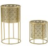 Mauro Ferretti Golvy set di 2 portafiori Ø 21x40 e 19x22 cm oro