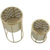 Mauro Ferretti Golvy set di 2 portafiori Ø 21x40 e 19x22 cm oro