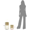 Mauro Ferretti Golvy set di 2 portafiori Ø 21x40 e 19x22 cm oro