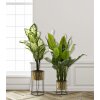 Mauro Ferretti Leavy set di 2 portafiori Ø 21x40 e 19x22 cm oro nero