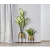 Mauro Ferretti Glissy set di 2 portafiori Ø 21x38 e 19x28 cm oro nero