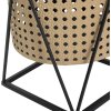 Mauro Ferretti Osaka set di 2 portafiori Ø 21x40 e 19x22 cm nero crema
