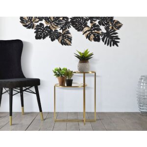 Mauro Ferretti tavolino 2 livelli 50x40x60,5 cm oro