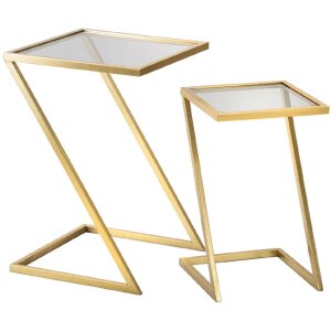 Mauro Ferretti tavolini Z set di 2 40x40x60 e 30x30x50 cm...