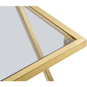 Mauro Ferretti tavolini Z set di 2 40x40x60 e 30x30x50 cm oro