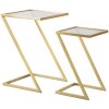Mauro Ferretti tavolini Z set di 2 40x40x60 e 30x30x50 cm oro