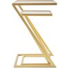 Mauro Ferretti tavolini Z set di 2 40x40x60 e 30x30x50 cm oro