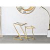 Mauro Ferretti tavolini Z set di 2 40x40x60 e 30x30x50 cm oro