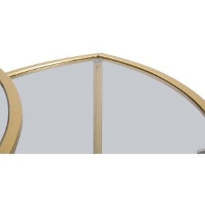 Mauro Ferretti tavolino Triangle set di 3 Ø 60x50-50x45-40x40 cm oro