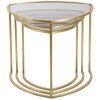 Mauro Ferretti tavolino Triangle set di 3 Ø 60x50-50x45-40x40 cm oro