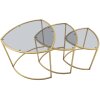 Mauro Ferretti tavolino Triangle set di 3 Ø 60x50-50x45-40x40 cm oro