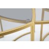 Mauro Ferretti tavolino Triangle set di 3 Ø 60x50-50x45-40x40 cm oro